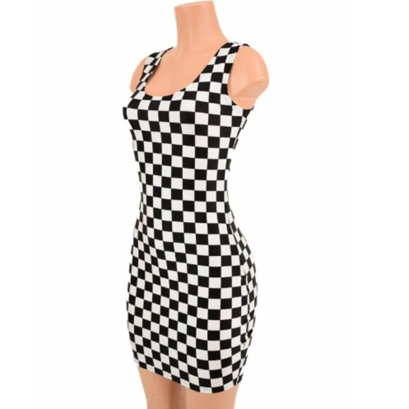 Coquetry Clothing SM/MD Checkered Tank Bodycon Dress - Picture 2 of 3